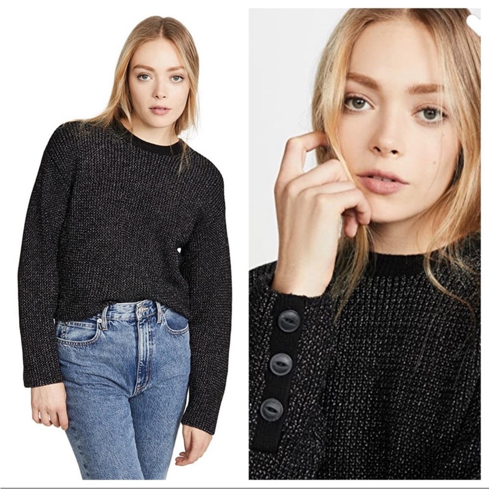 Rag and Bone Jubilee Metallic Crop Sweater